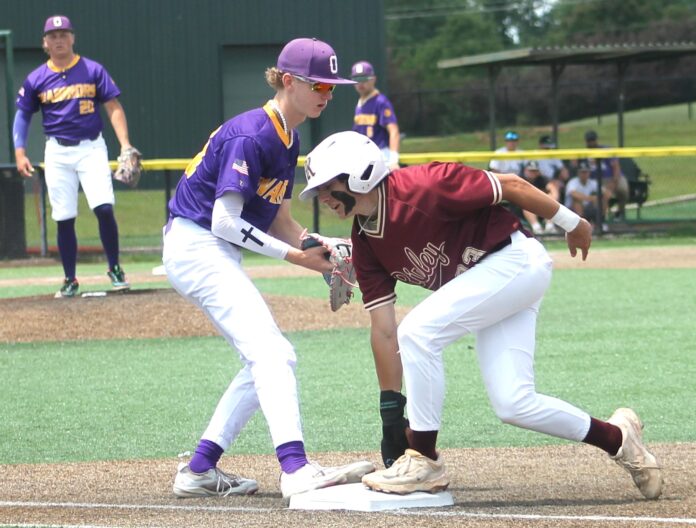 9 Luke Hill left Sam Kroener center and Blake Clinesmith right